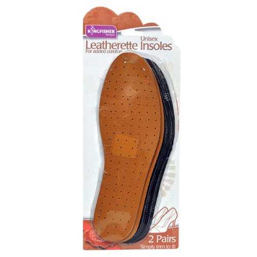 Description of 2 PAIRS OF LEATHERETTE FOOTWEAR INSOLES